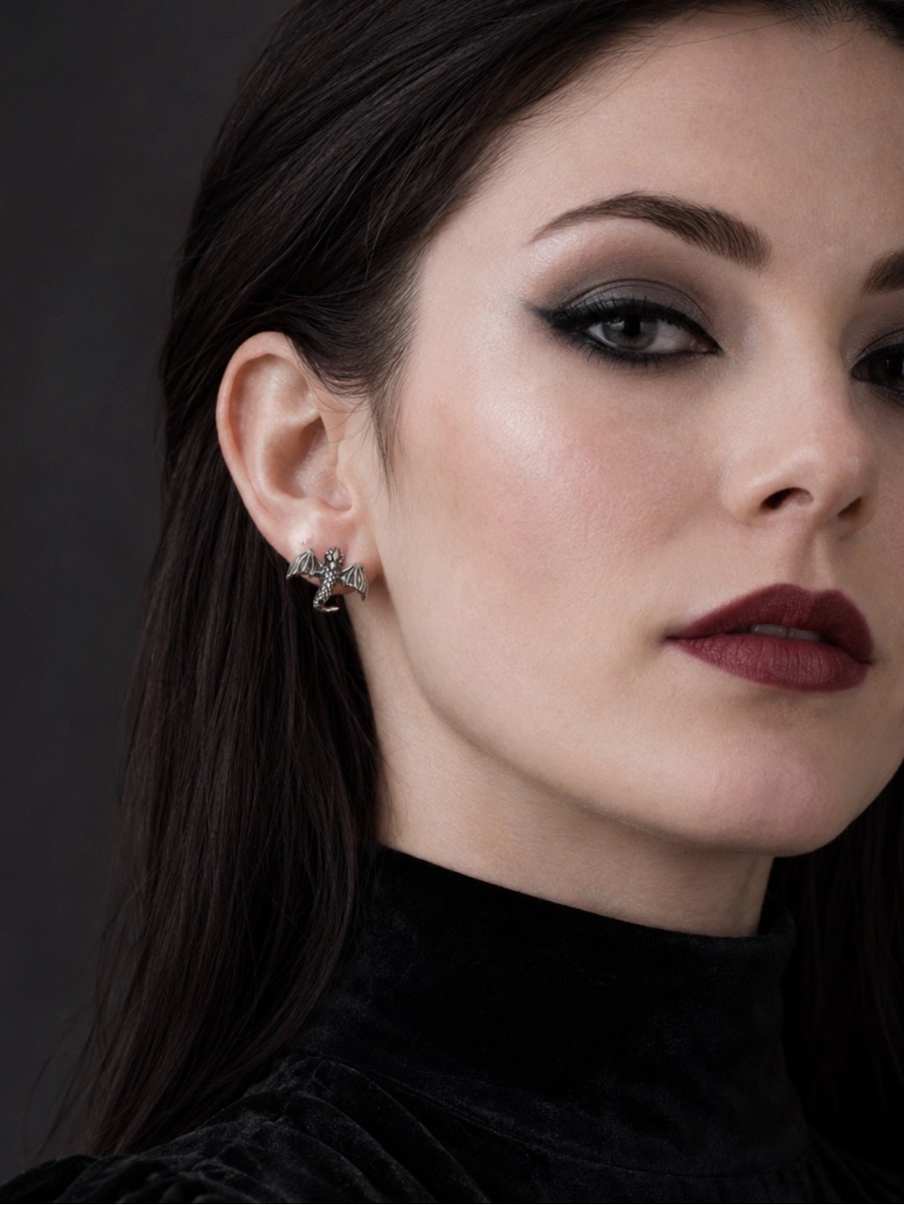 Silver S925 Game of Thrones Dragon Stud Earrings - Elegant Women's Jewelry